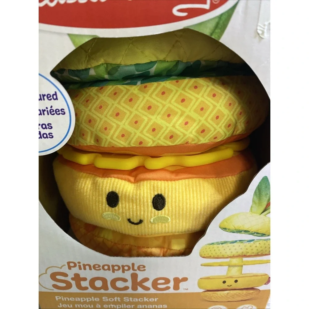 Melissa & Doug Multi-Sensory Pineapple Soft Stacker Infant Toy - Adorable/ New!